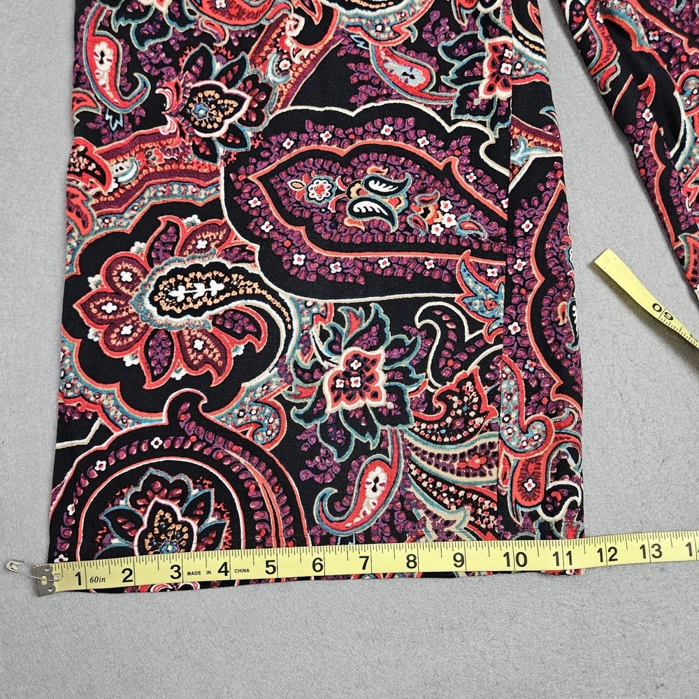 J. Jill Pants Size M‎ Paisley Capris Crop Wide Leg Boho Pull on Rayon Flowy - Picture 5 of 9